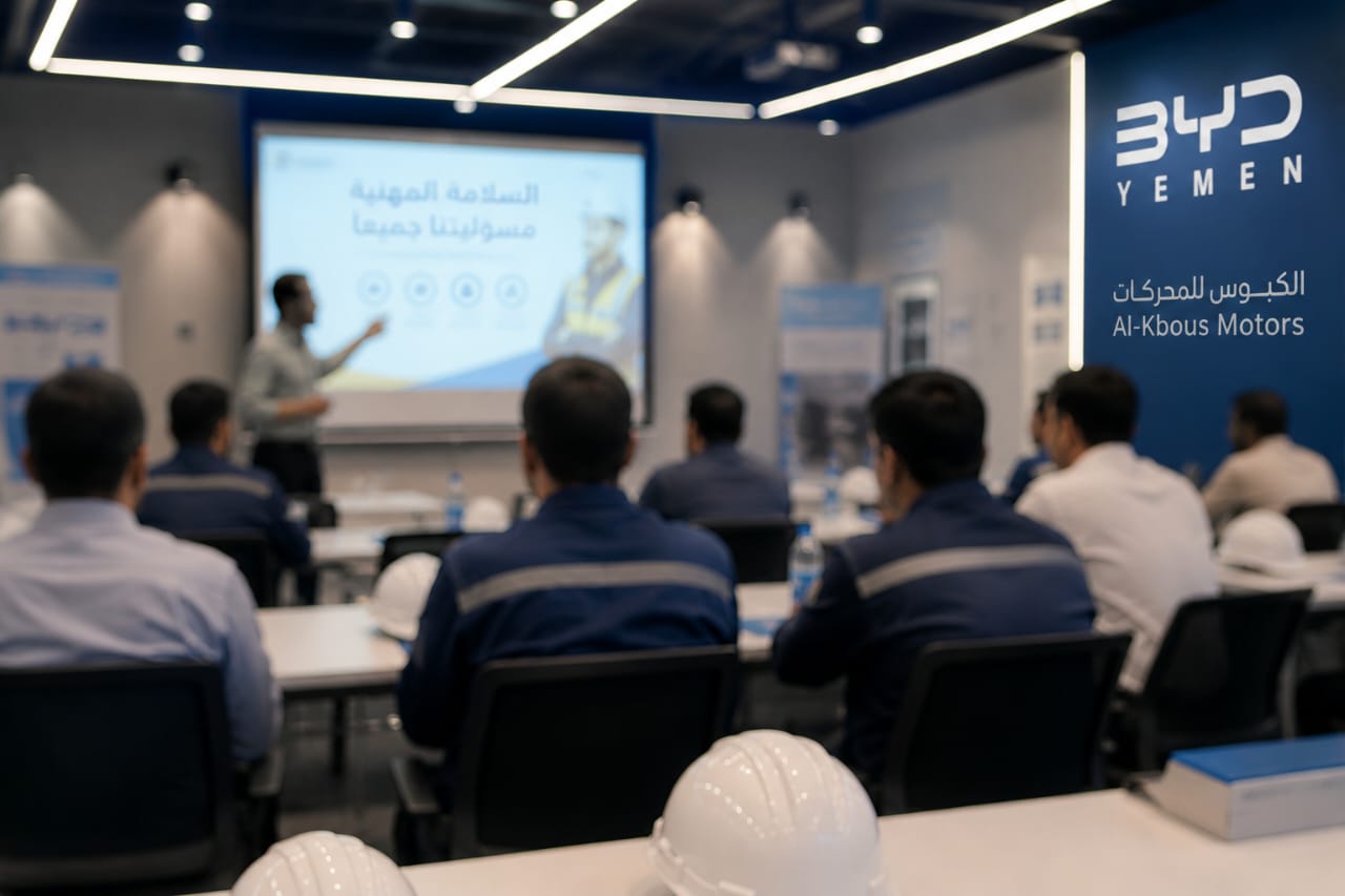 AlKbous Motors Agency organizes a specialized training course for its employees on occupational safety procedures.